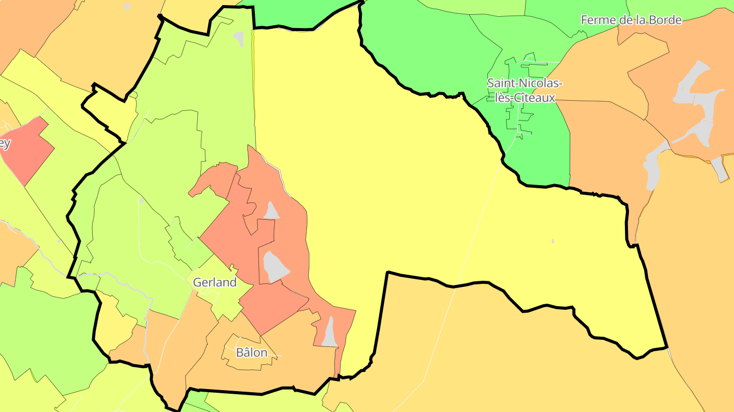 Carte des prix de l'immobilier Gerland