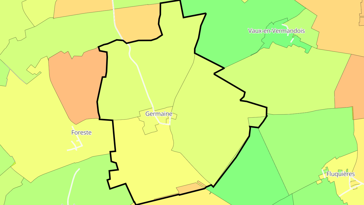 Carte des prix de l'immobilier Germaine