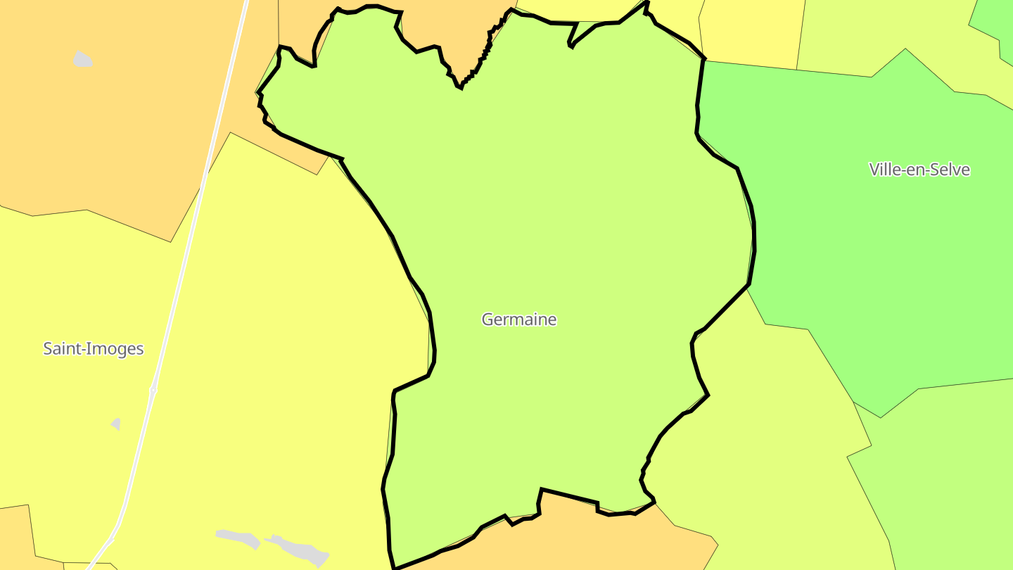 Carte des prix de l'immobilier Germaine