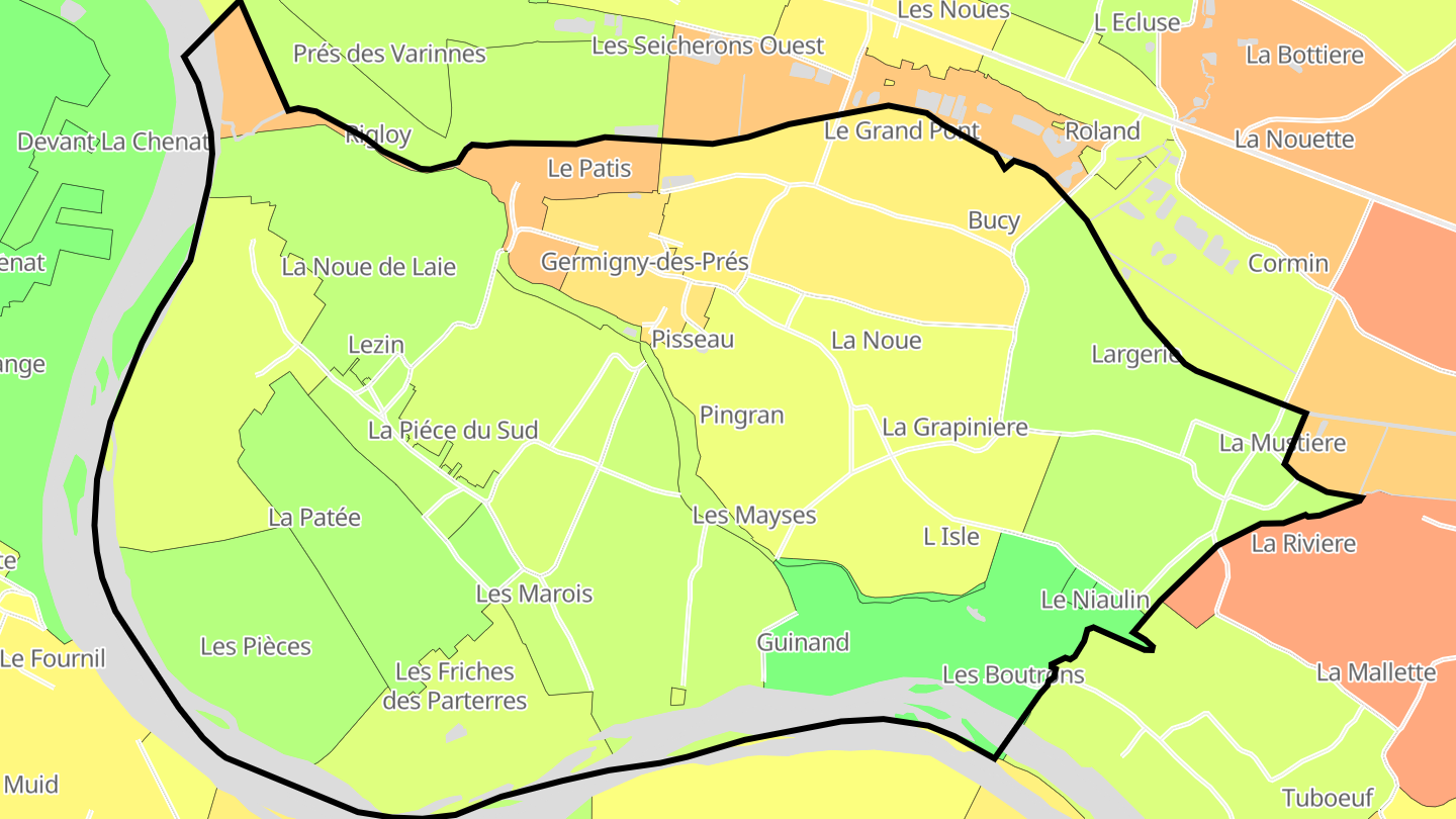 Carte des prix de l'immobilier Germigny-des-Prés