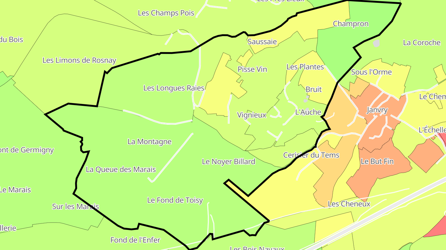 Carte des prix de l'immobilier Germigny