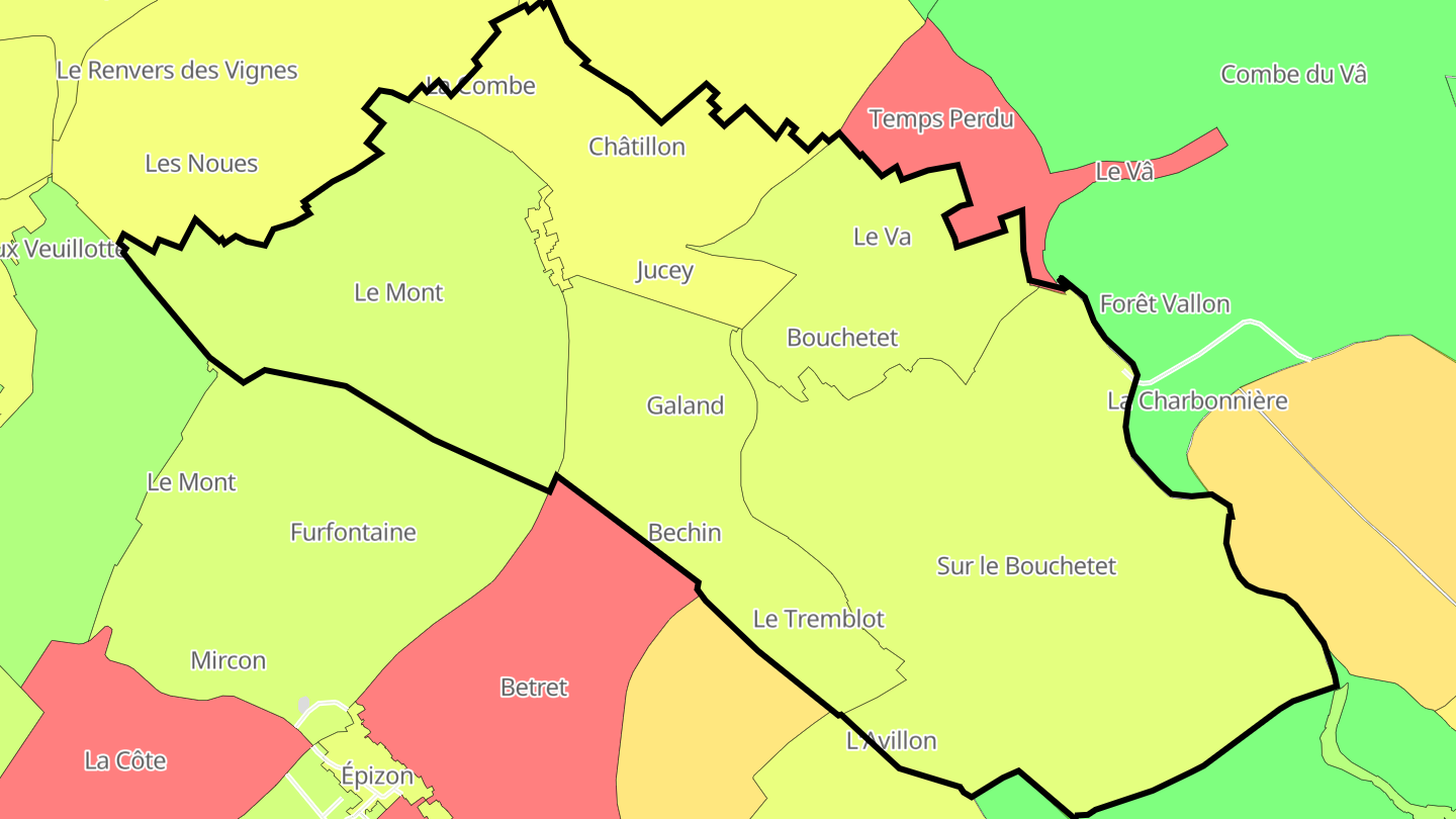 Carte des prix de l'immobilier Germisay