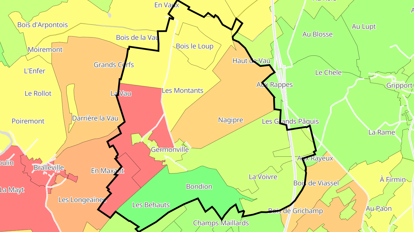 Carte des prix de l'immobilier Germonville