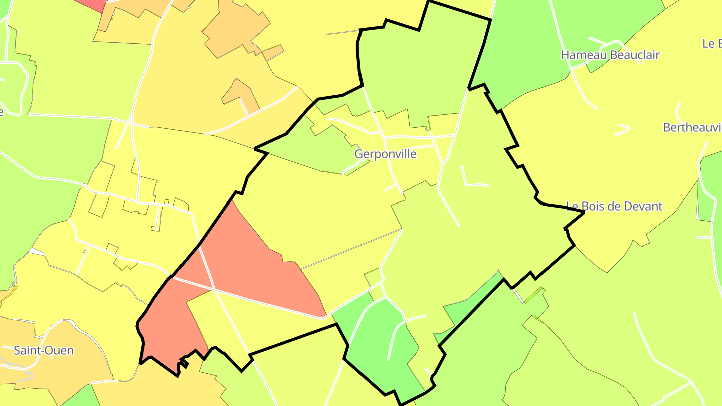 Carte des prix de l'immobilier Gerponville