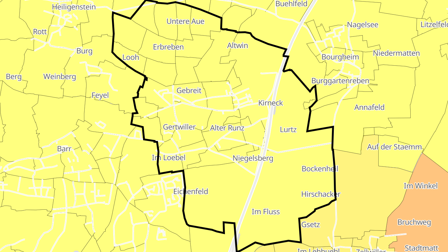 Carte des prix de l'immobilier Gertwiller