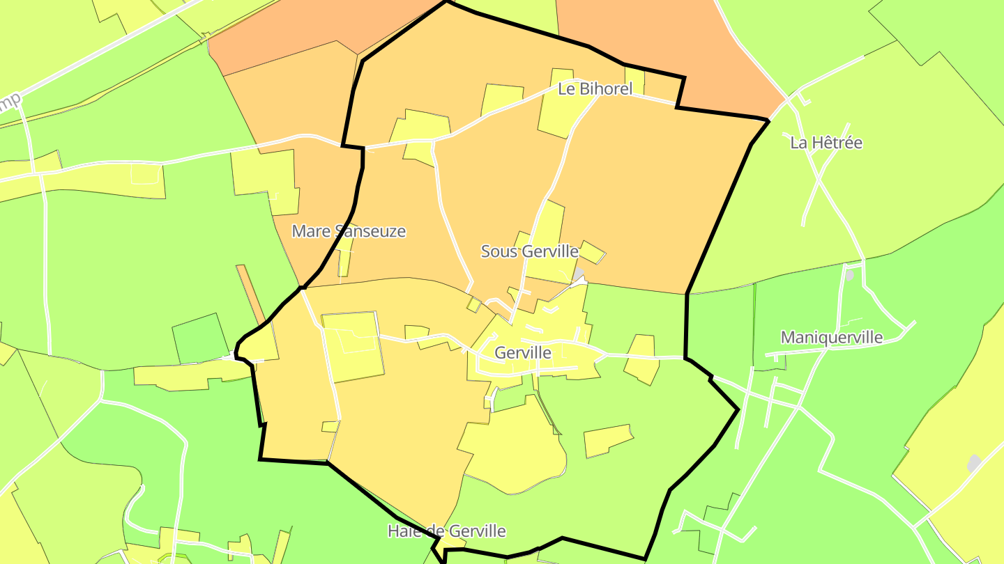Carte des prix de l'immobilier Gerville