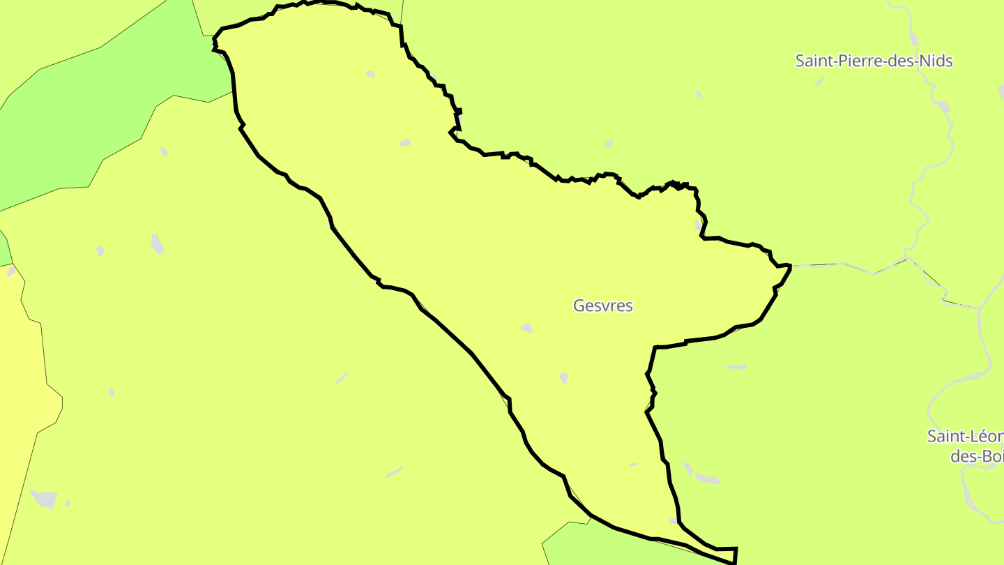 Carte des prix de l'immobilier Gesvres