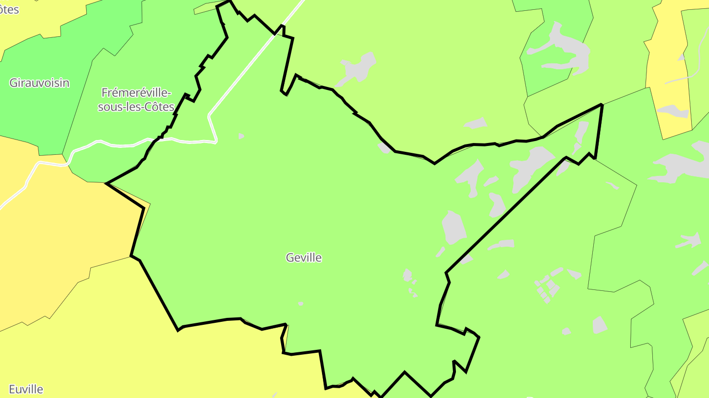 Carte des prix de l'immobilier Geville