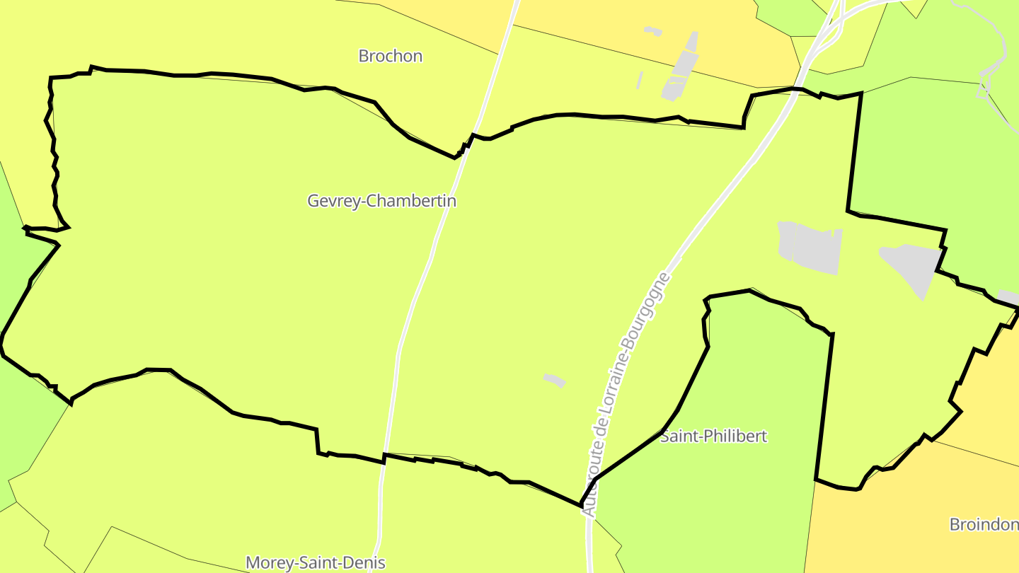 Carte des prix de l'immobilier Gevrey-Chambertin