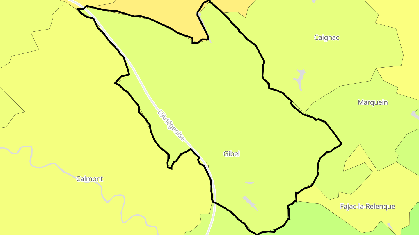 Carte des prix de l'immobilier Gibel