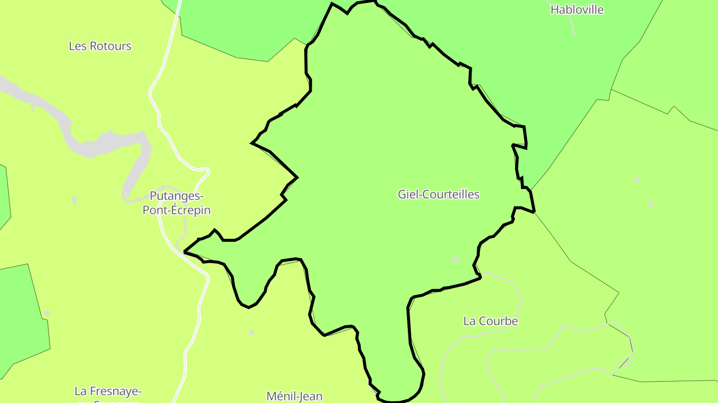 Carte des prix de l'immobilier Giel-Courteilles