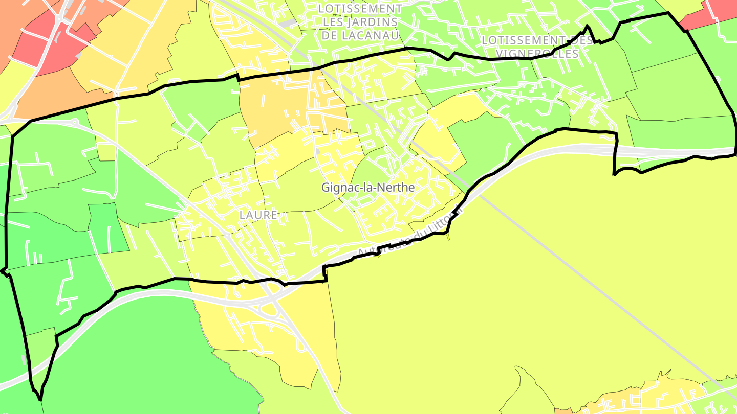Carte des prix de l'immobilier Gignac-la-Nerthe