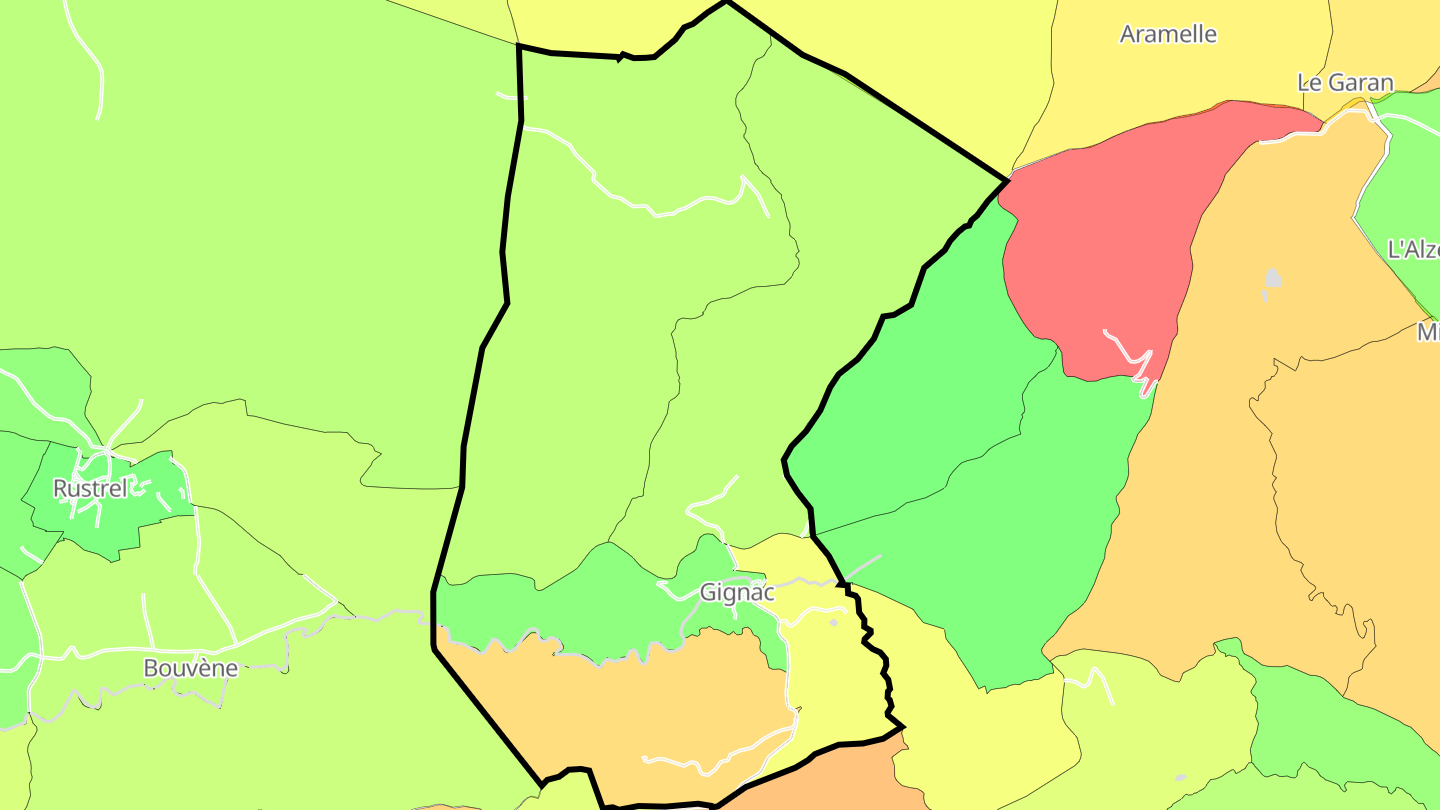 Carte des prix de l'immobilier Gignac