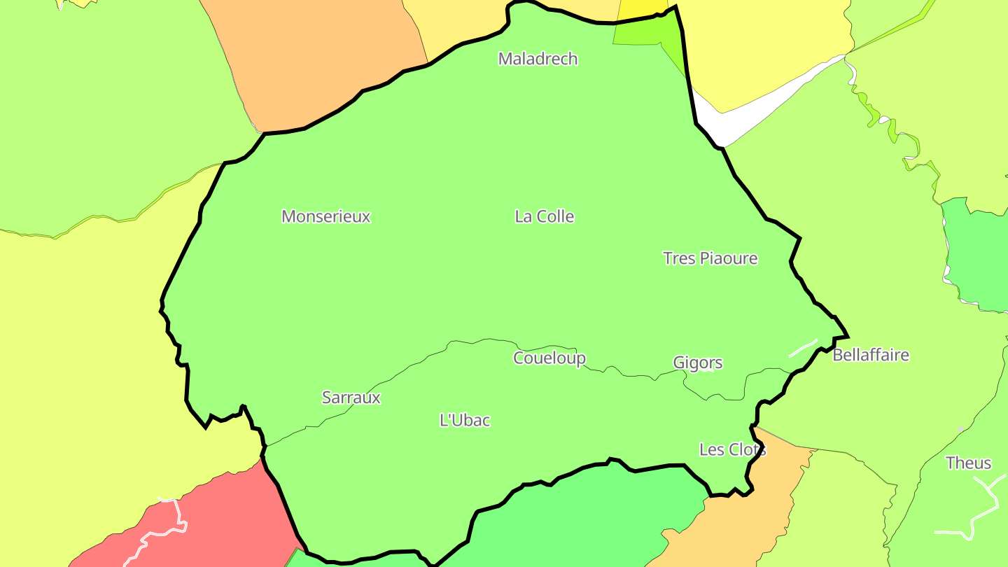 Carte des prix de l'immobilier Gigors