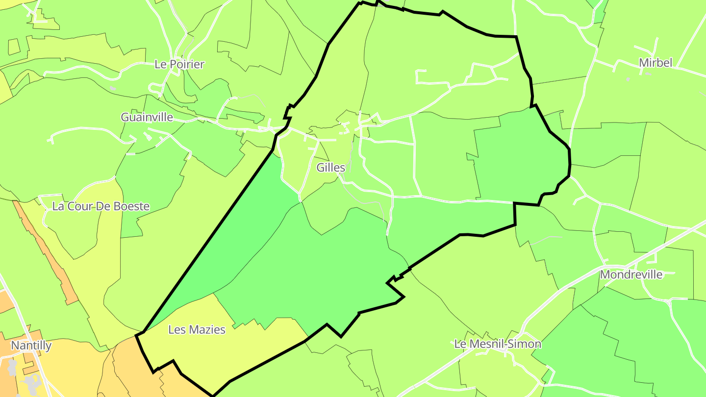 Carte des prix de l'immobilier Gilles