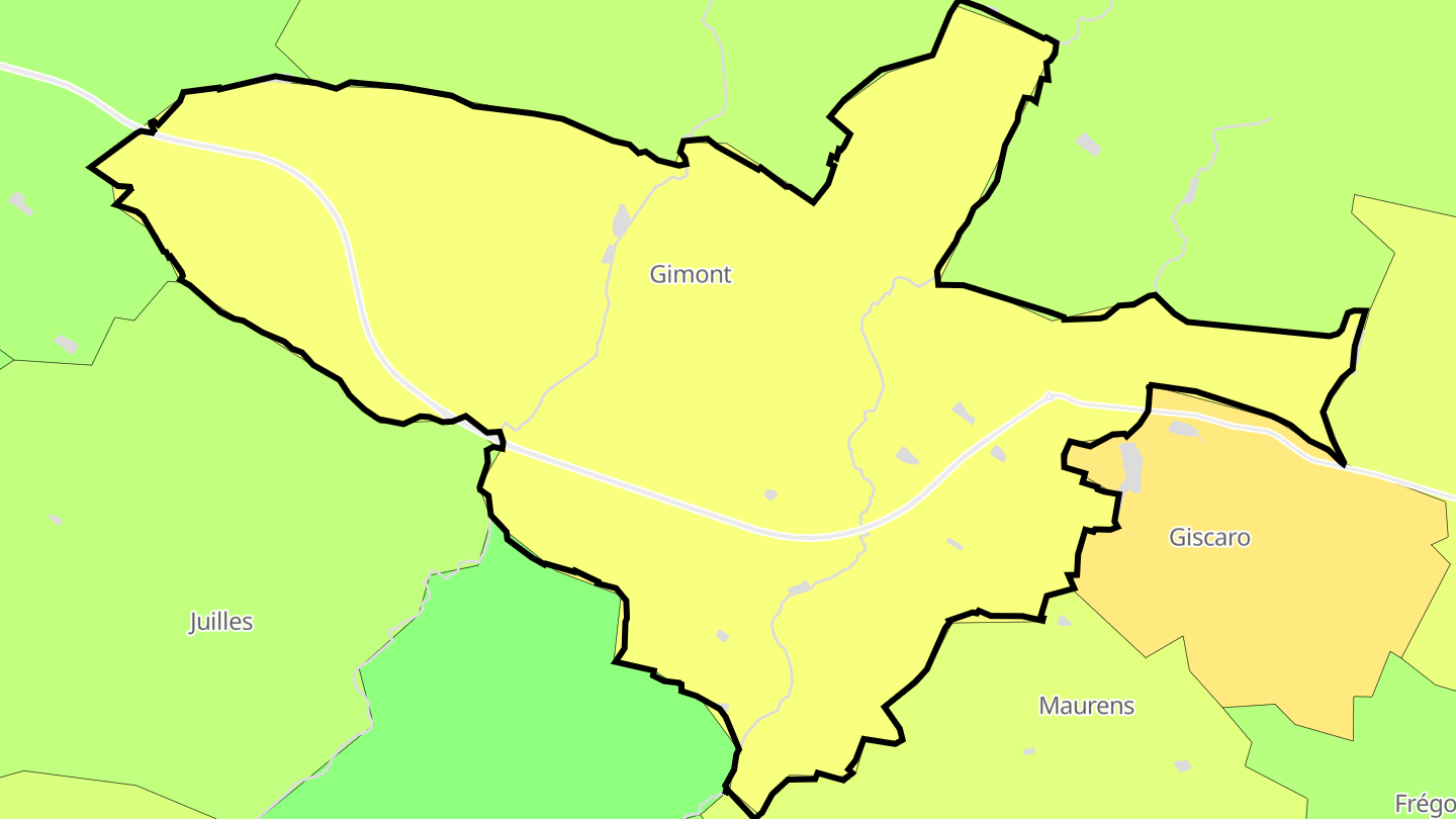 Carte des prix de l'immobilier Gimont
