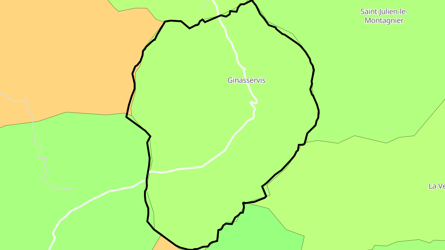 Carte des prix de l'immobilier Ginasservis