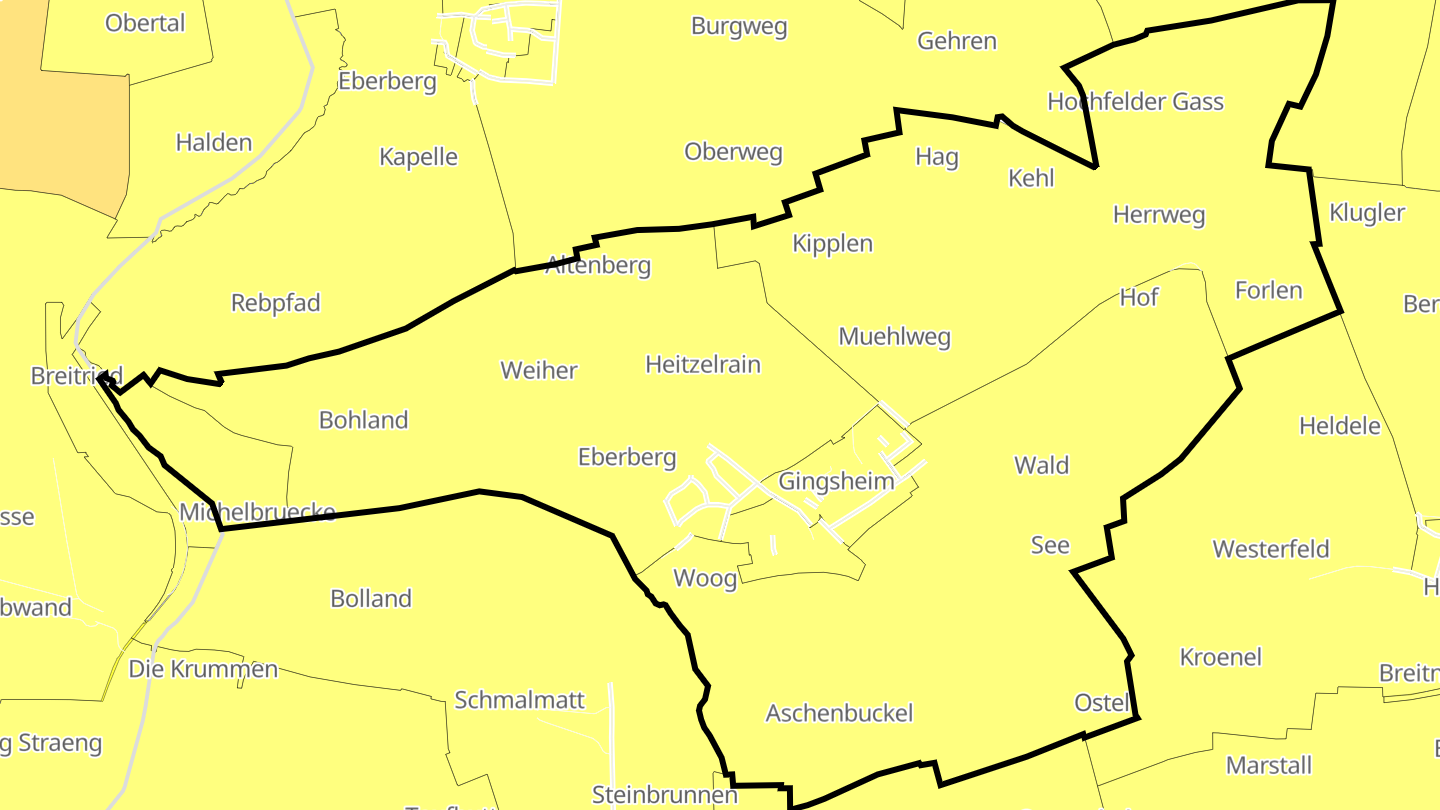 Carte des prix de l'immobilier Gingsheim