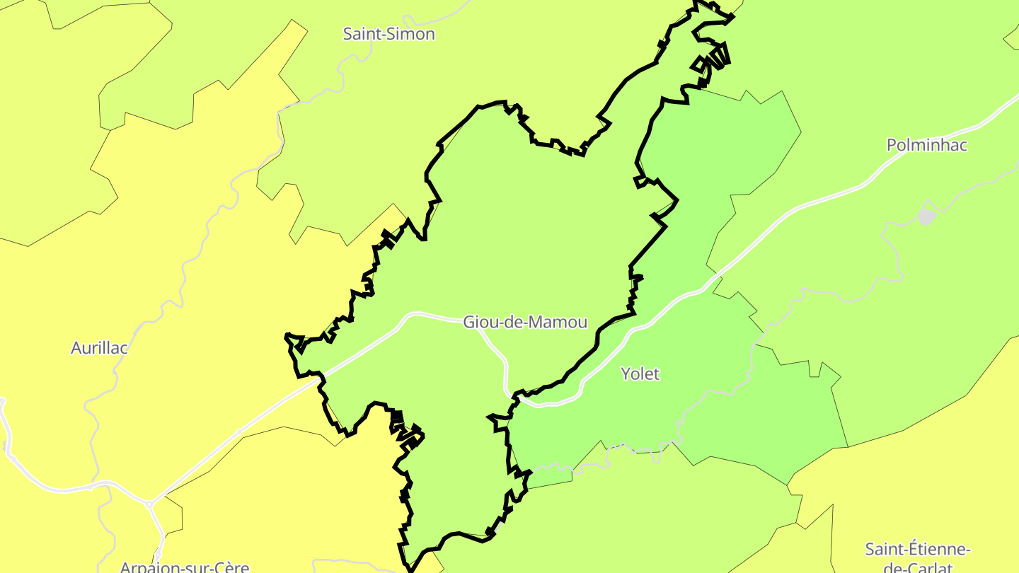 Carte des prix de l'immobilier Giou-de-Mamou