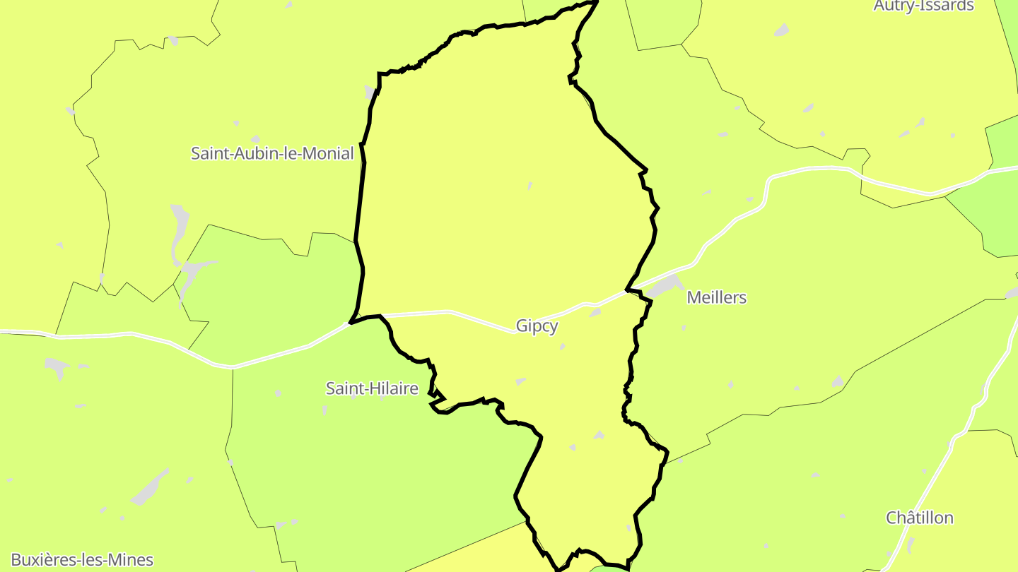 Carte des prix de l'immobilier Gipcy