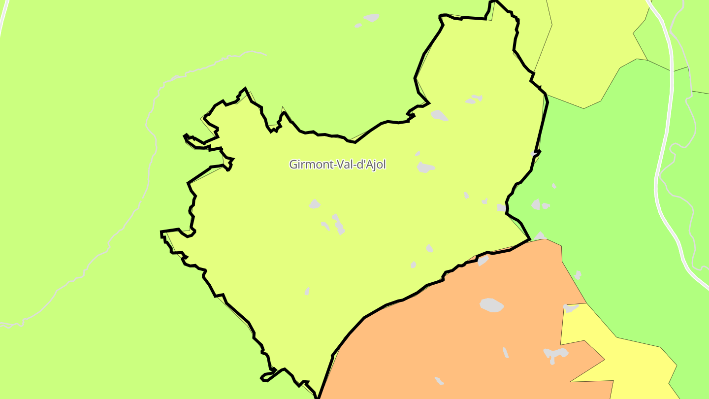 Carte des prix de l'immobilier Girmont-Val-d'Ajol