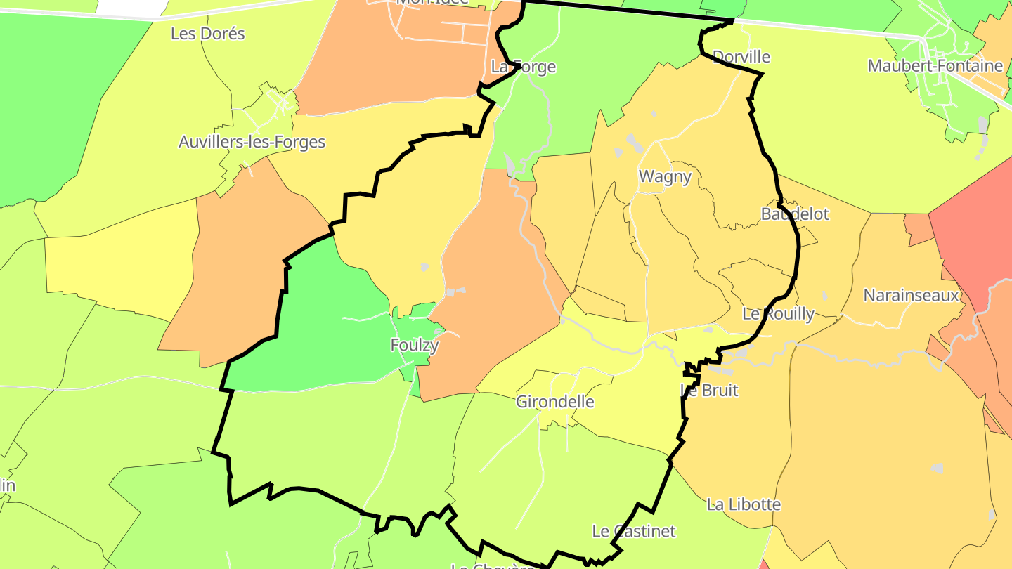 Carte des prix de l'immobilier Girondelle