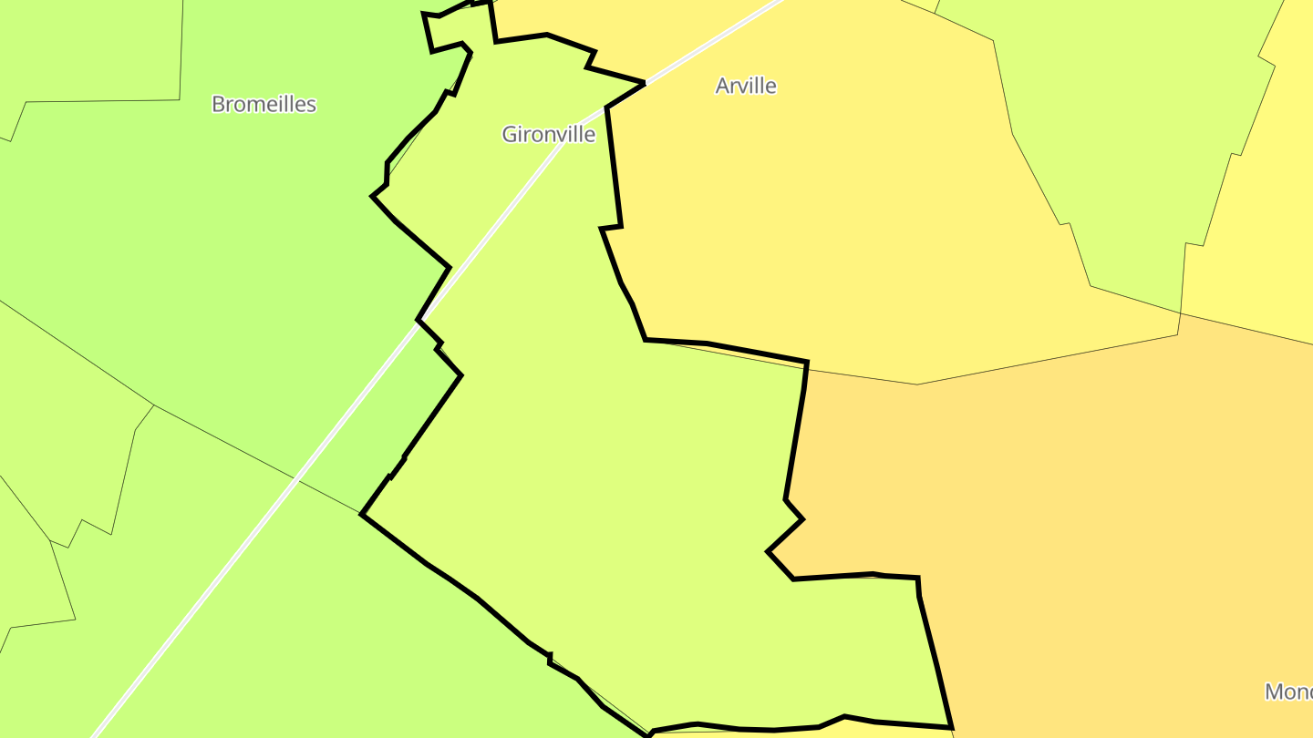 Carte des prix de l'immobilier Gironville