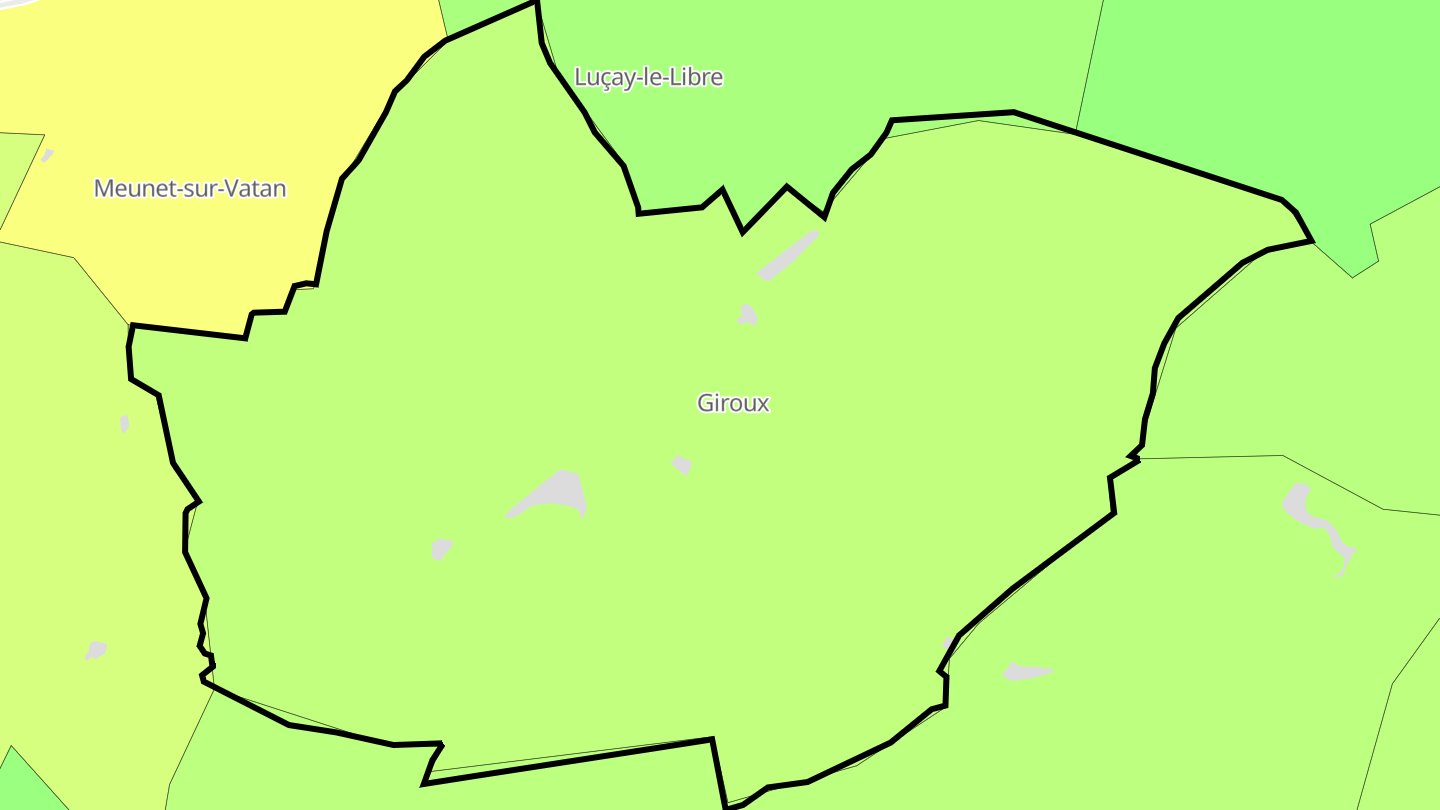 Carte des prix de l'immobilier Giroux