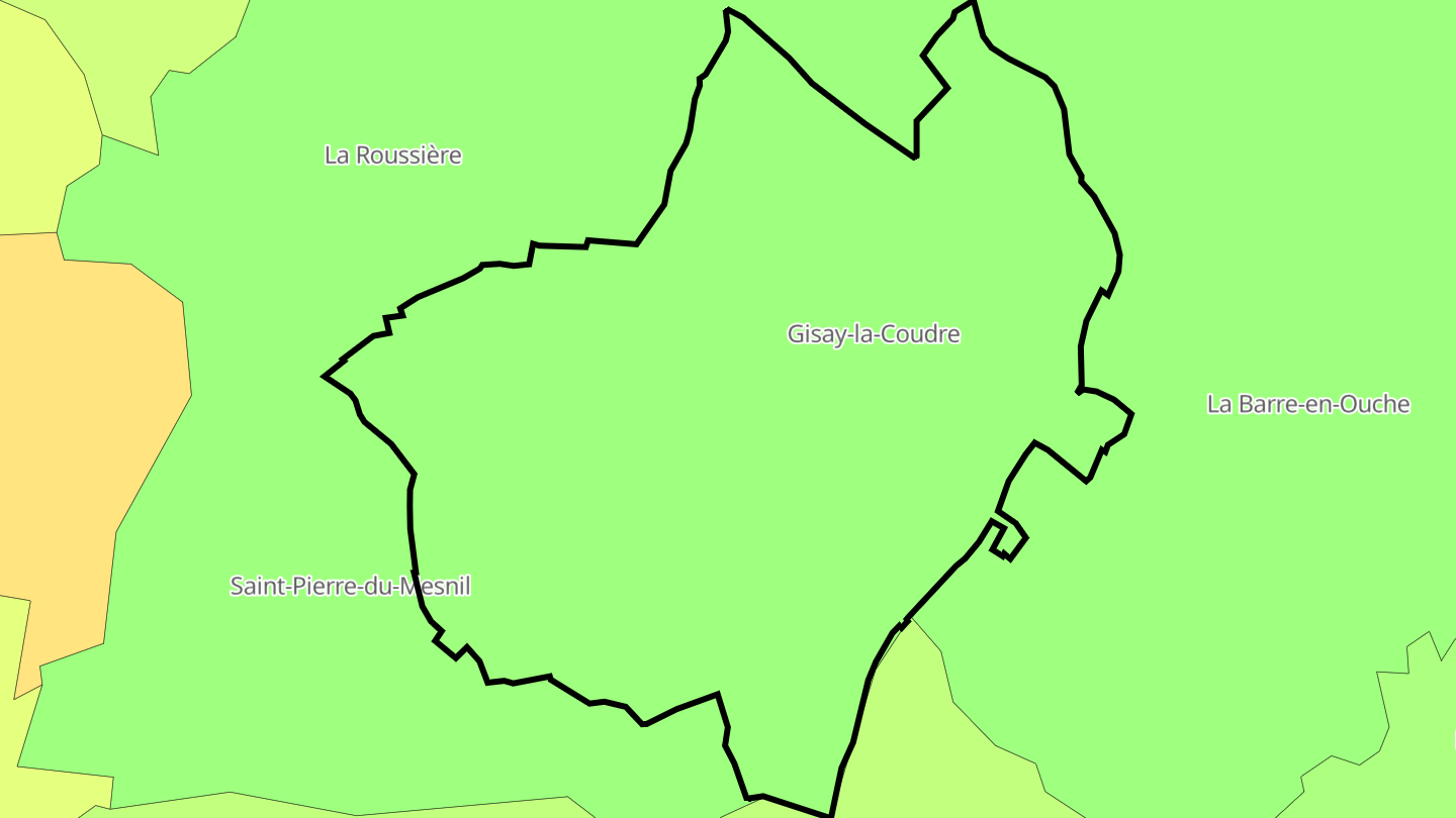 Carte des prix de l'immobilier Gisay-la-Coudre
