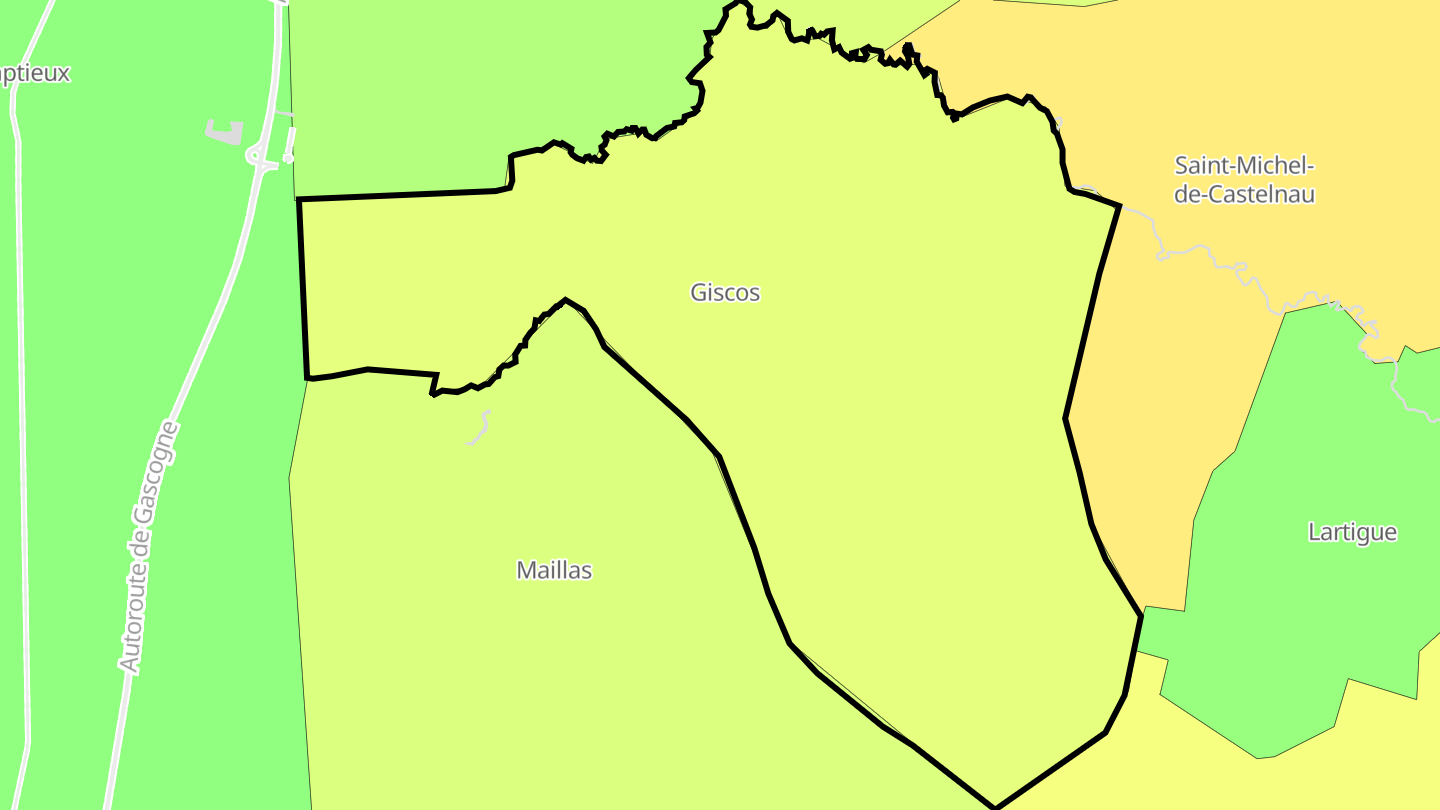 Carte des prix de l'immobilier Giscos