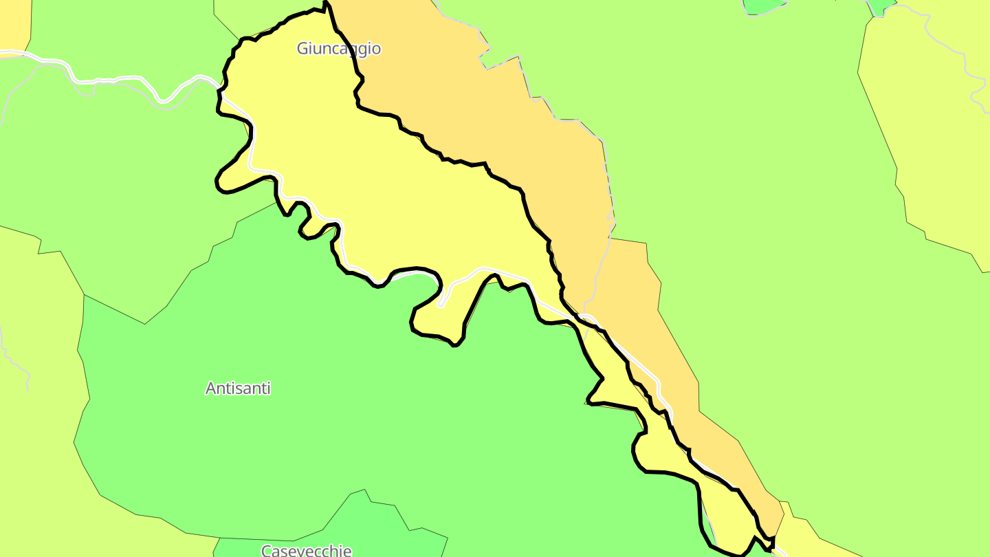 Carte des prix de l'immobilier Giuncaggio
