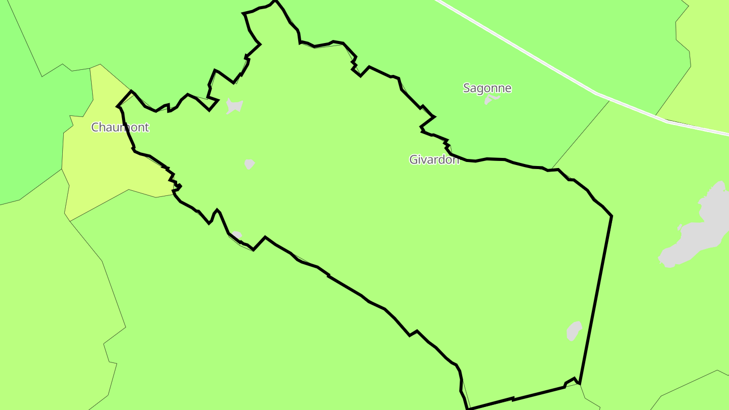 Carte des prix de l'immobilier Givardon