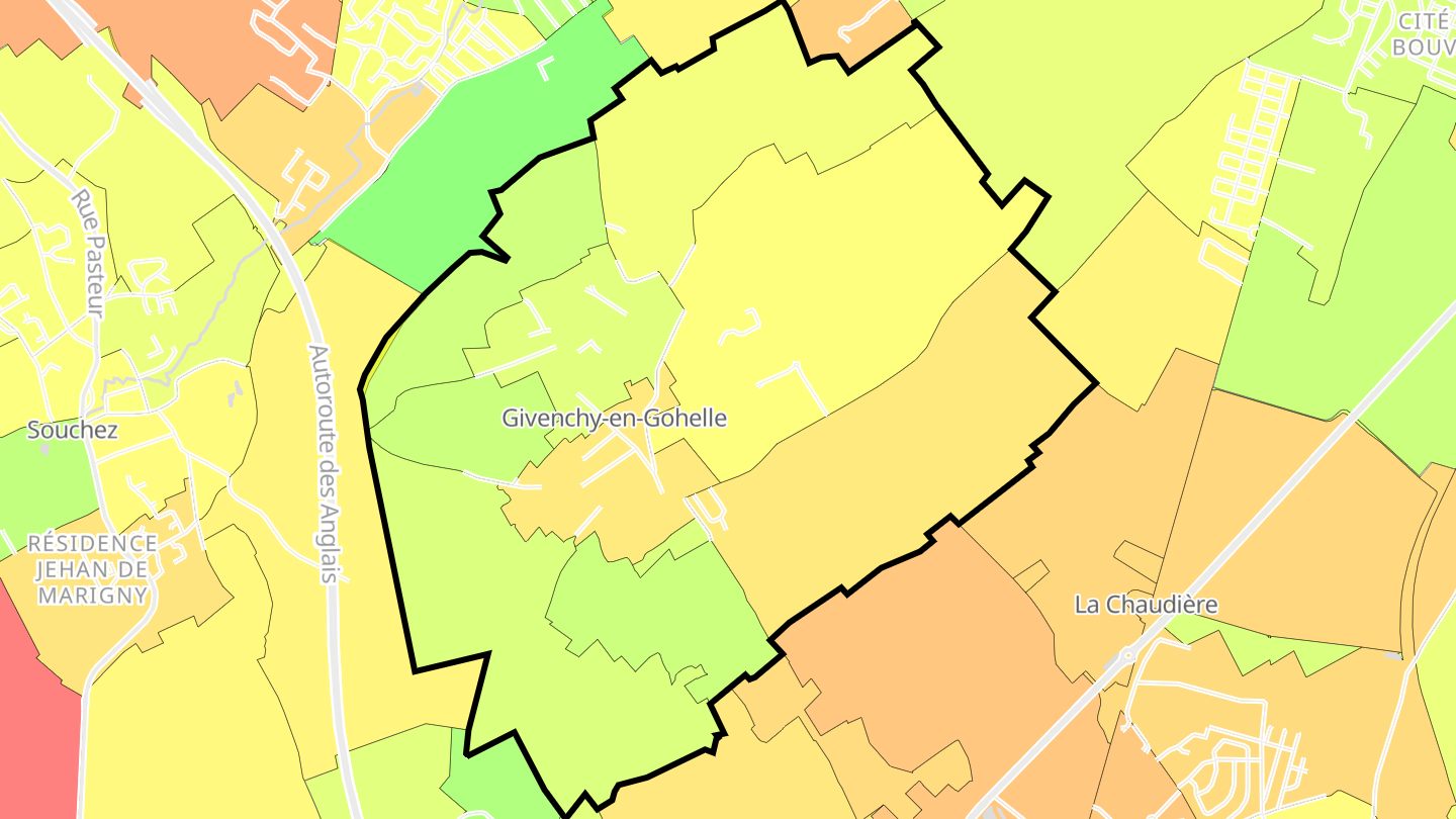 Carte des prix de l'immobilier Givenchy-en-Gohelle