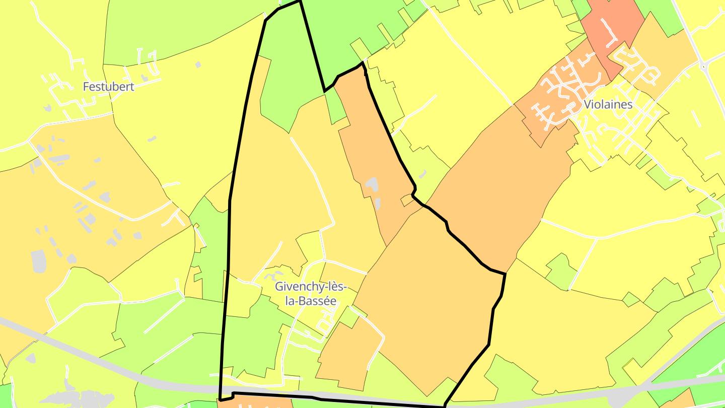 Carte des prix de l'immobilier Givenchy-lès-la-Bassée