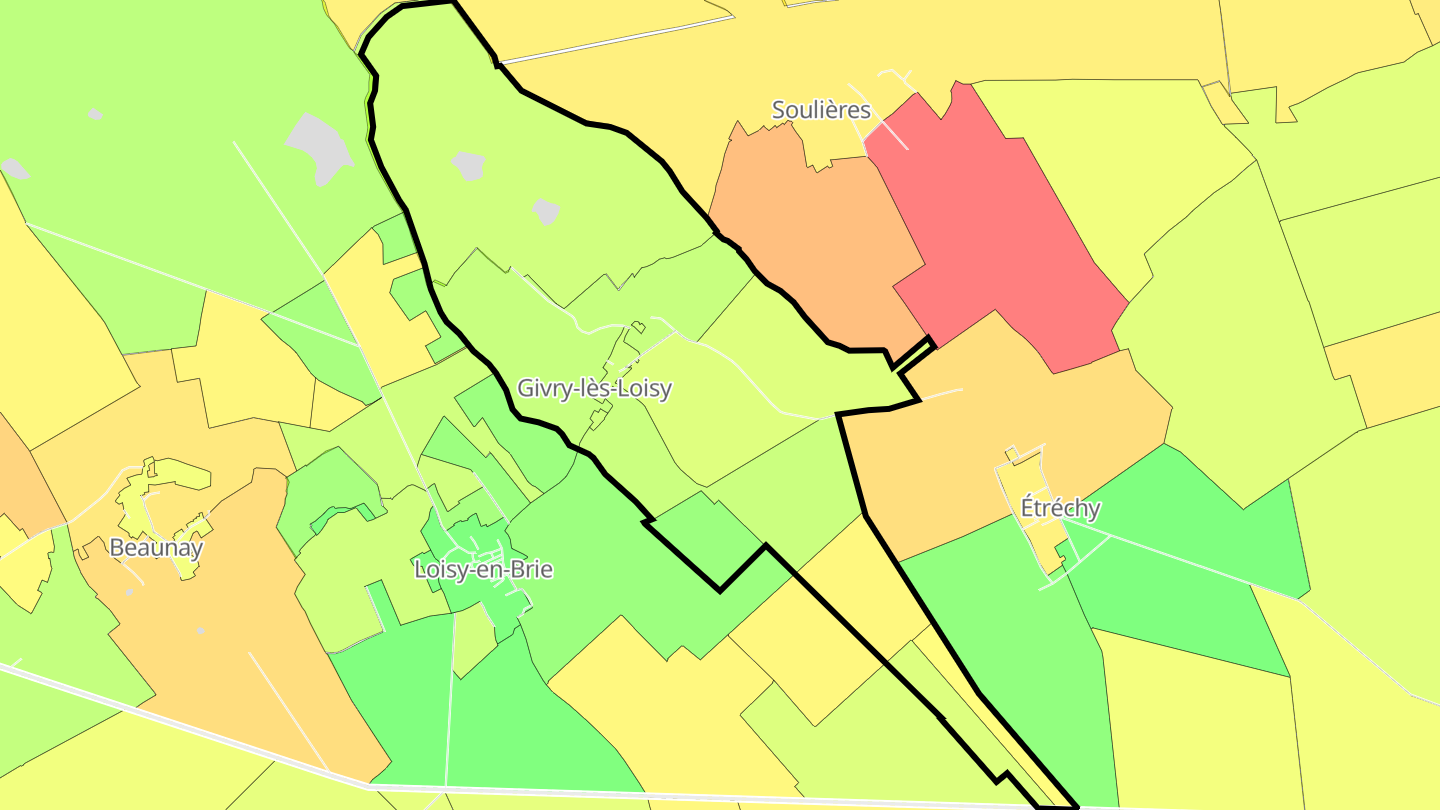 Carte des prix de l'immobilier Givry-lès-Loisy