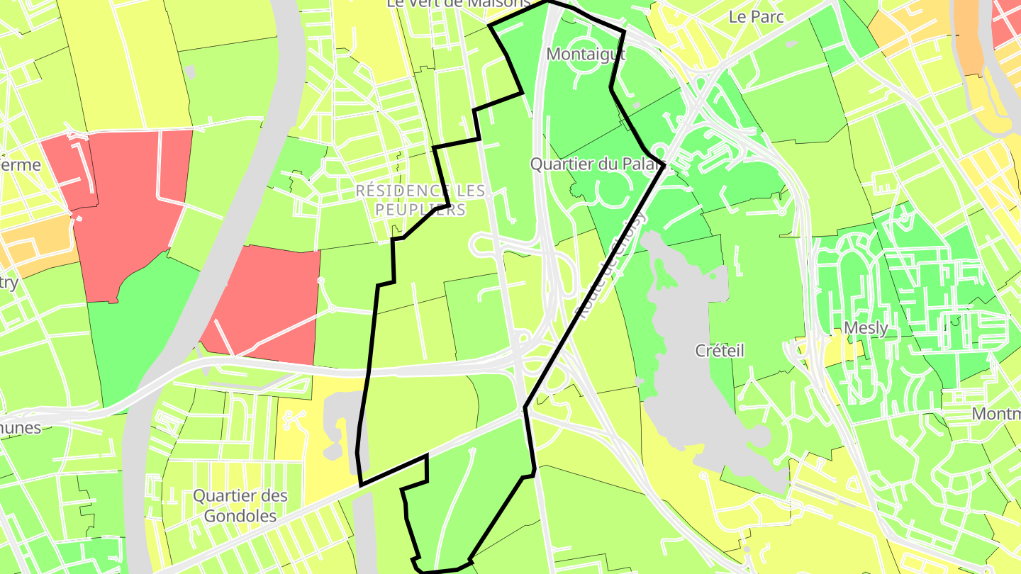 Carte des prix de l'immobilier Gizeh-Montaigut - Palais
