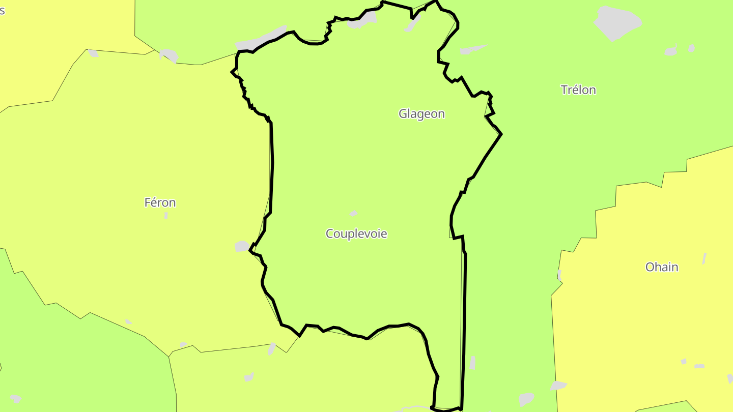 Carte des prix de l'immobilier Glageon