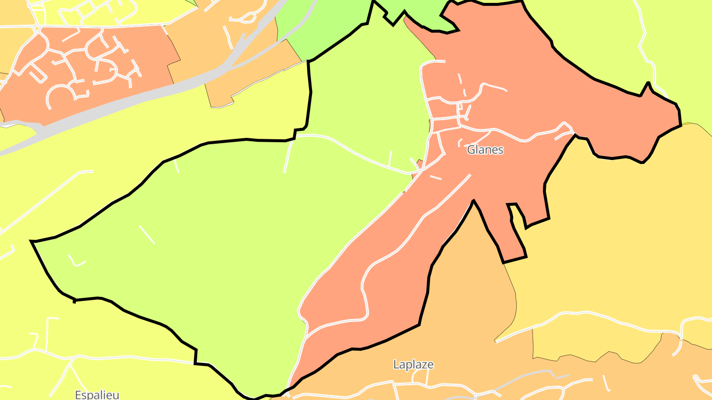 Carte des prix de l'immobilier Glanes
