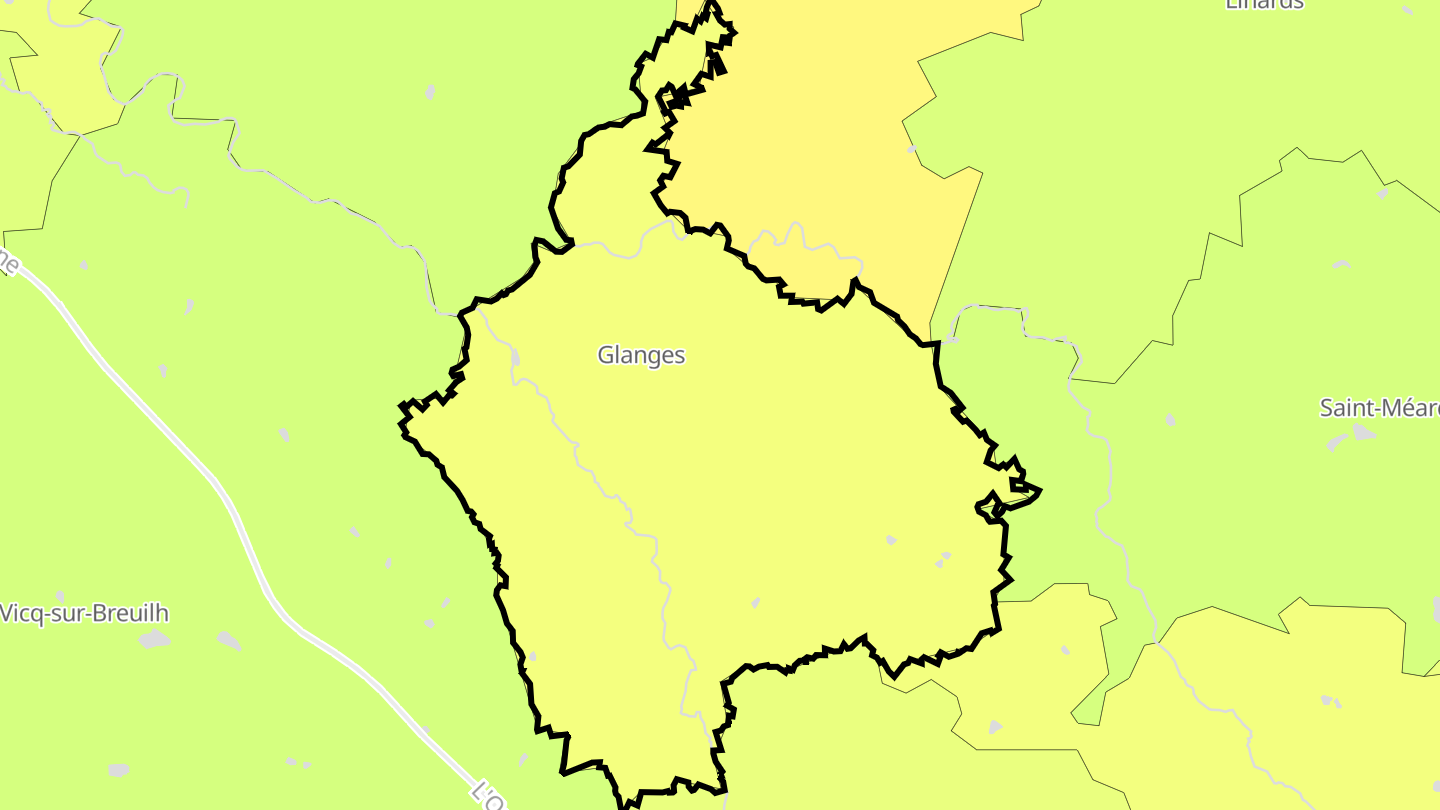 Carte des prix de l'immobilier Glanges