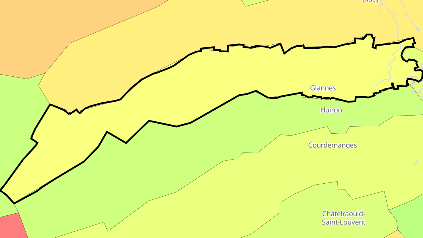 Carte des prix de l'immobilier Glannes