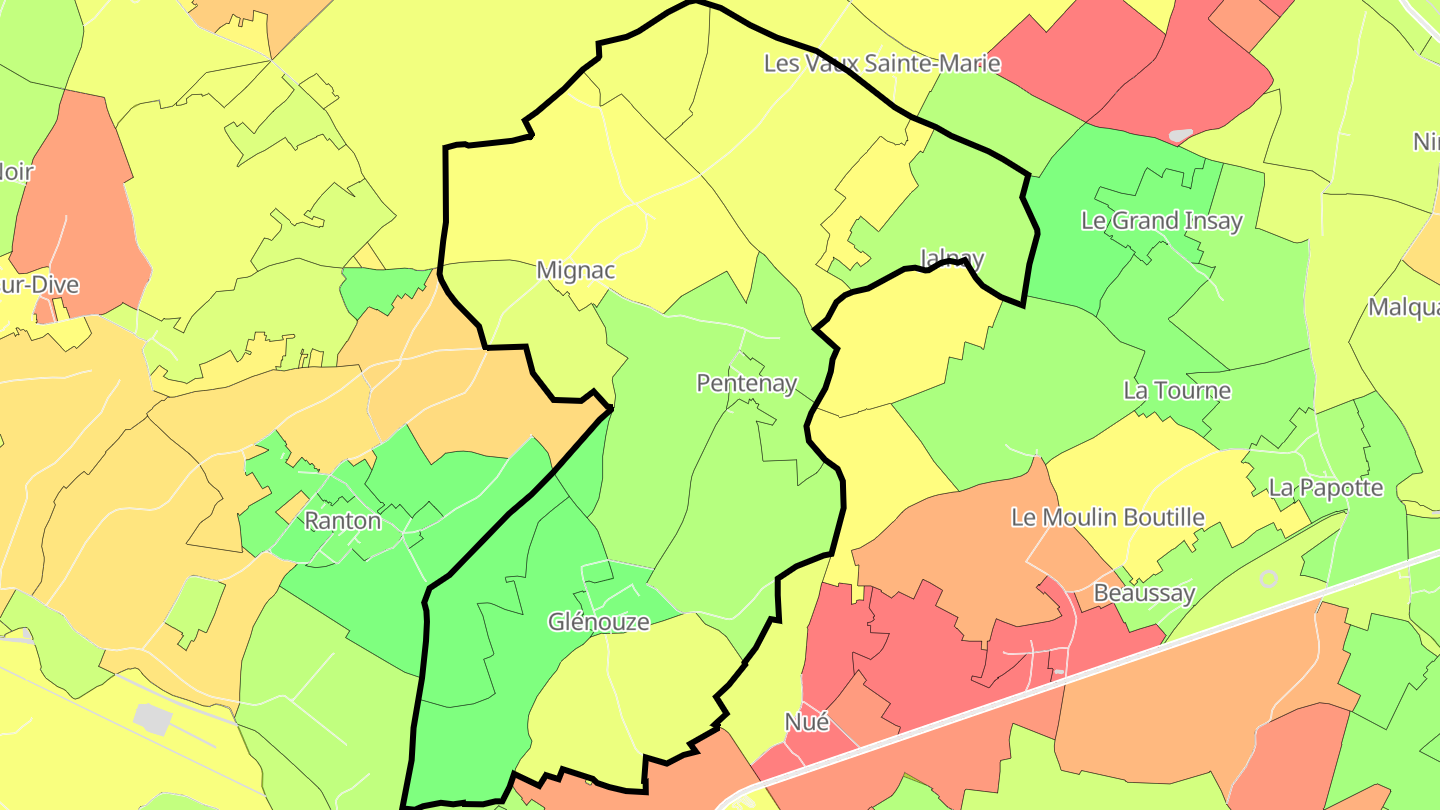 Carte des prix de l'immobilier Glénouze