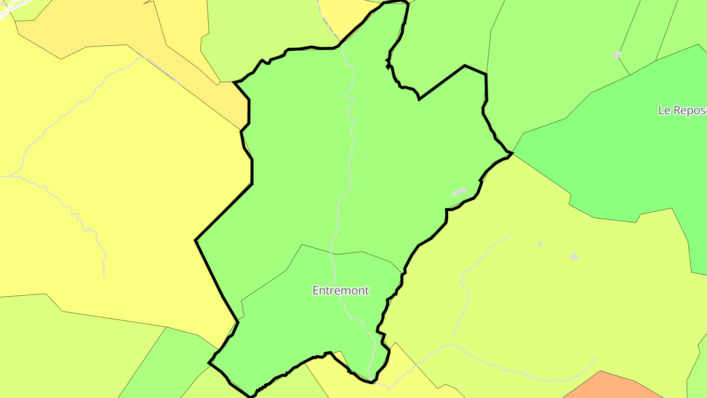 Carte des prix de l'immobilier Glières-Val-de-Borne