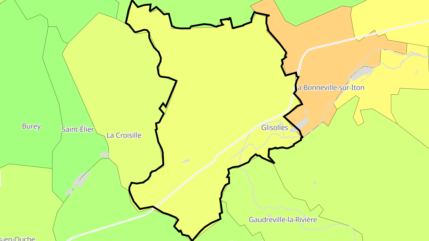 Carte des prix de l'immobilier Glisolles