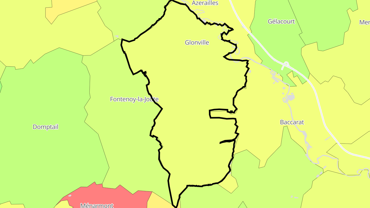 Carte des prix de l'immobilier Glonville