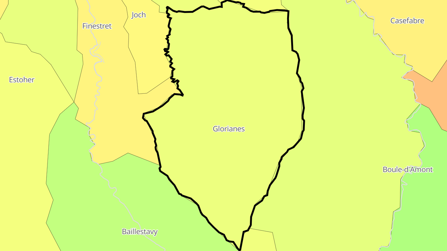 Carte des prix de l'immobilier Glorianes