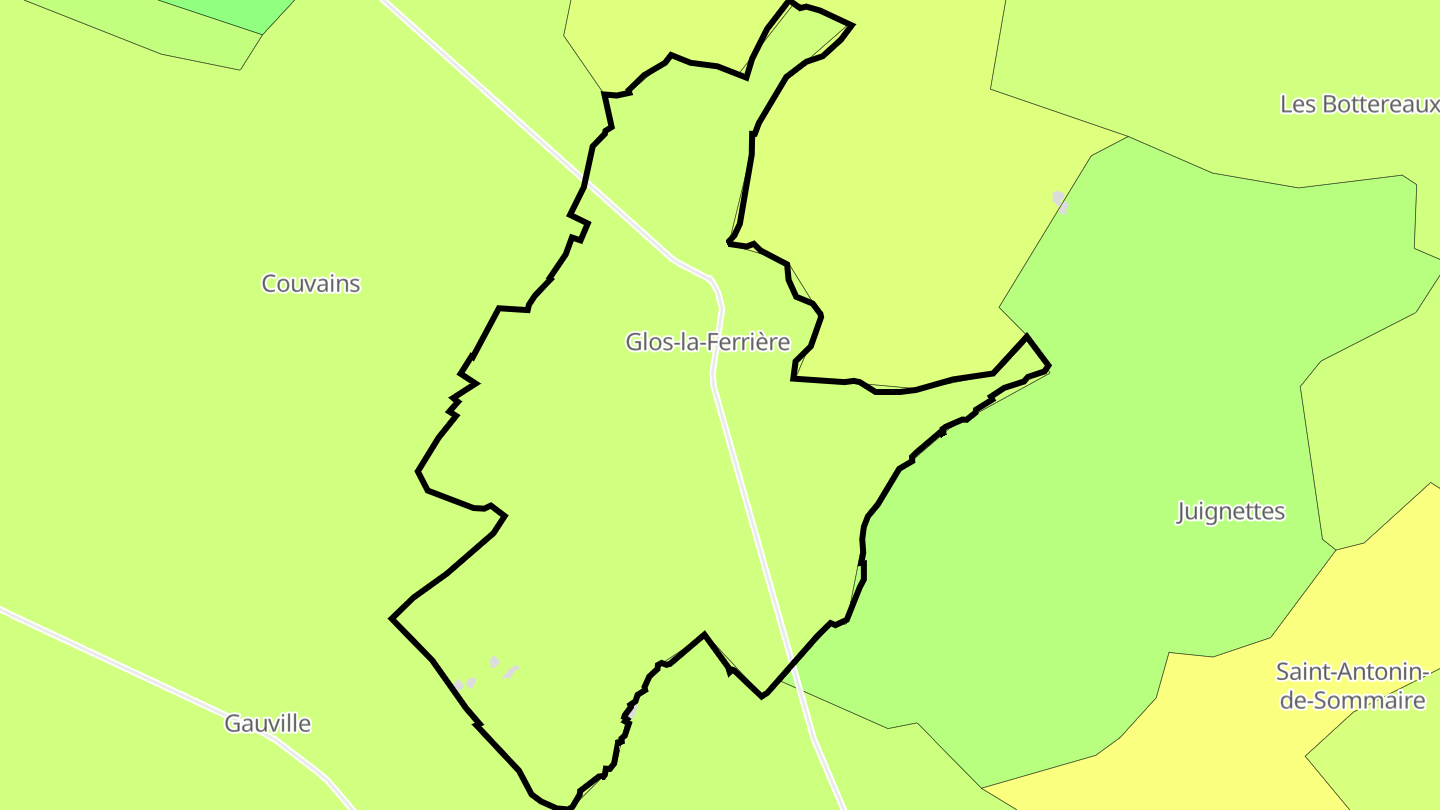 Carte des prix de l'immobilier Glos-la-Ferrière