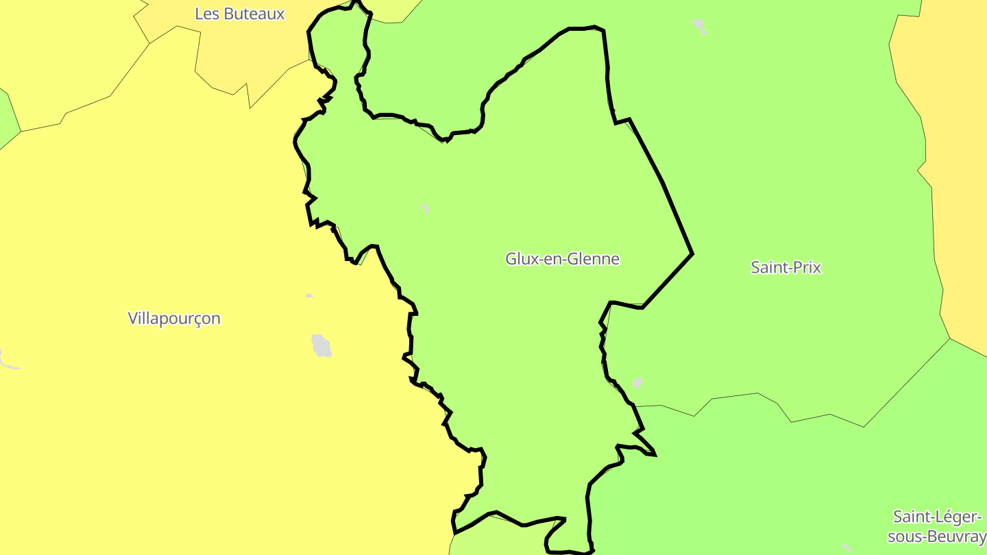 Carte des prix de l'immobilier Glux-en-Glenne