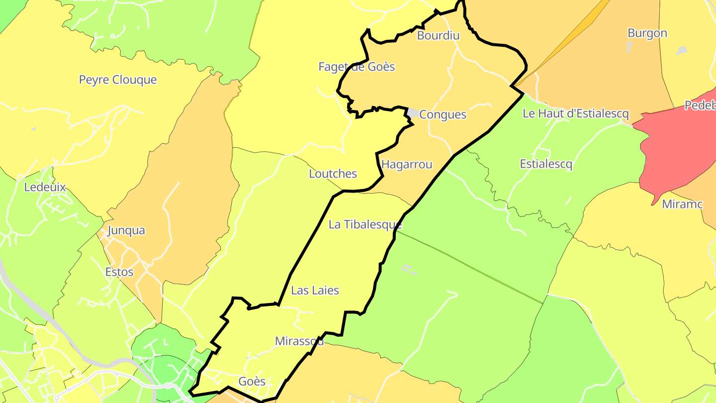 Carte des prix de l'immobilier Goès