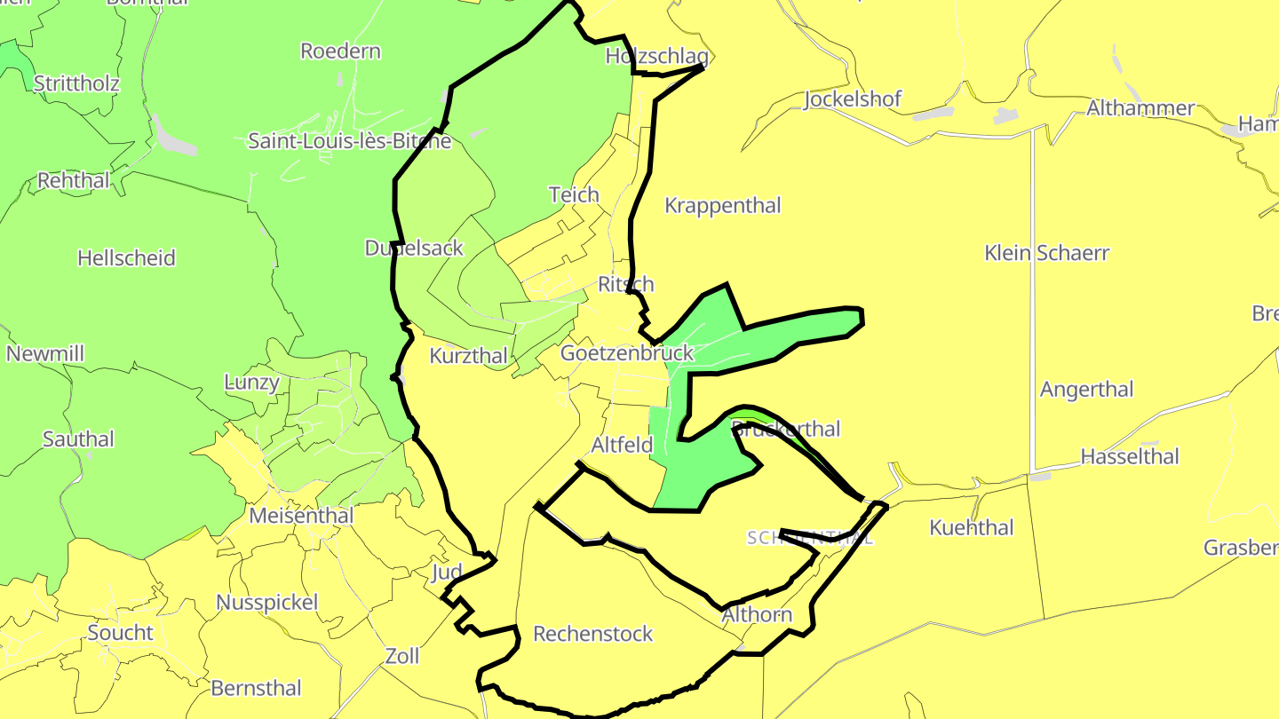 Carte des prix de l'immobilier Goetzenbruck