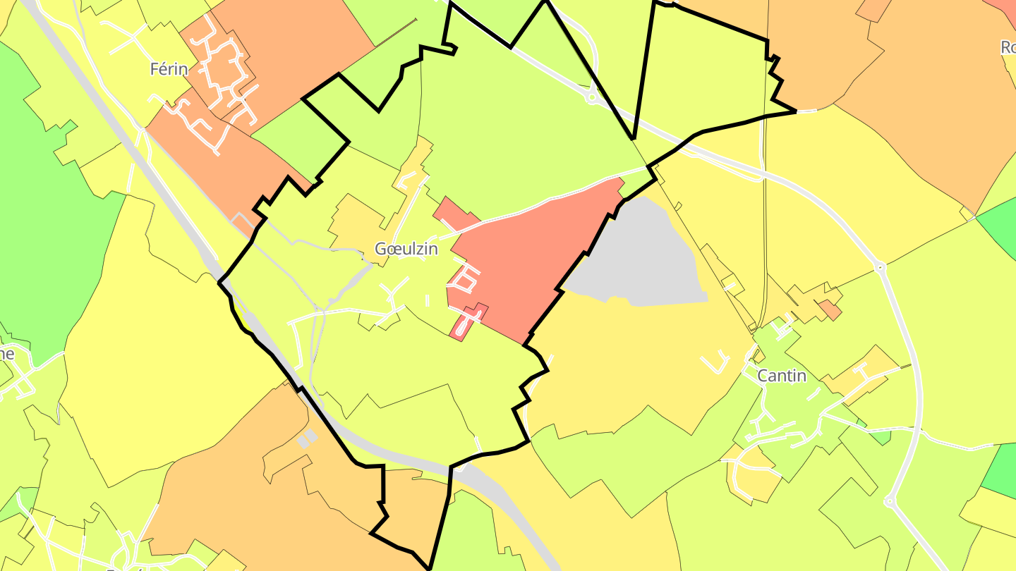 Carte des prix de l'immobilier Gœulzin
